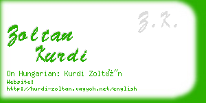 zoltan kurdi business card